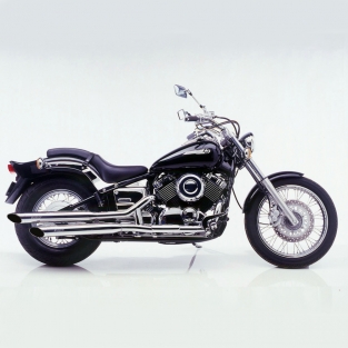 Silvertail K02 Chrome Dubbele Slip-on Einddemper met E-keur Suzuki XVS 650 Dragstar 1997 > 2003